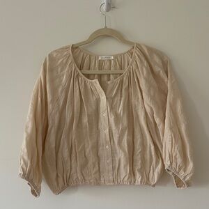 Neuflora Elegant Beige Button-Up Blouse